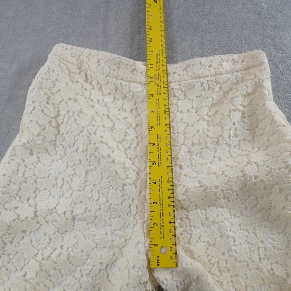 Giambattista Valli Paris Ivory Floral Lace Wide Leg Pants Italy Womens IT38 USXS - Picture 8 of 15